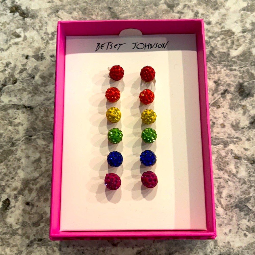 Betsey Johnson multicolored ear rings